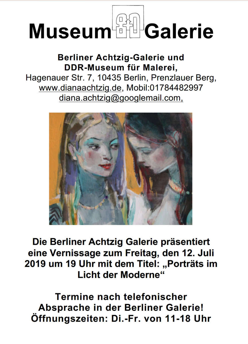 Maria Hennig: Vernissage am 12.07.2019 in der Galerie Achtzig in Berlin
